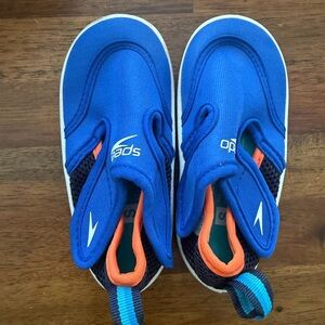 Speedo Kids Vibrant Blue and Orange Water Shoes